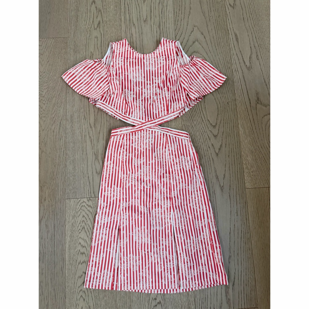 Bellenista Striped Pink Cutout Dress
